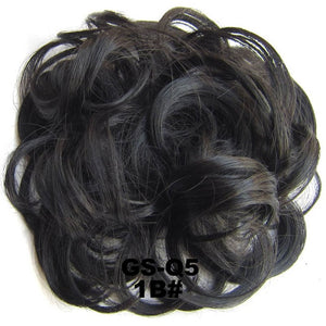 Synthetic Messy Chignon Donut Gary Brown Color 30g/1.05 OZ  Hair Bun Pad Elastic Hair Rope Rubber Band Hair Extensions