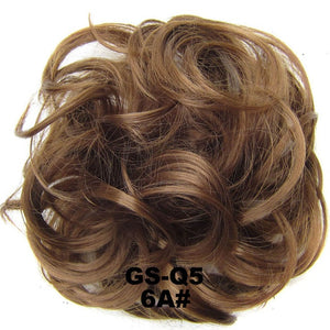 Synthetic Messy Chignon Donut Gary Brown Color 30g/1.05 OZ  Hair Bun Pad Elastic Hair Rope Rubber Band Hair Extensions