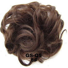 Load image into Gallery viewer, Synthetic Messy Chignon Donut Gary Brown Color 30g/1.05 OZ  Hair Bun Pad Elastic Hair Rope Rubber Band Hair Extensions