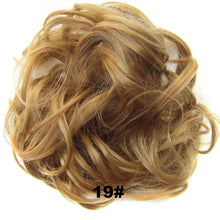 Load image into Gallery viewer, Synthetic Messy Chignon Donut Gary Brown Color 30g/1.05 OZ  Hair Bun Pad Elastic Hair Rope Rubber Band Hair Extensions