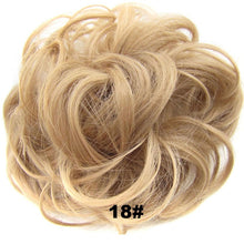 Load image into Gallery viewer, Synthetic Messy Chignon Donut Gary Brown Color 30g/1.05 OZ  Hair Bun Pad Elastic Hair Rope Rubber Band Hair Extensions