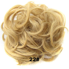 Load image into Gallery viewer, Synthetic Messy Chignon Donut Gary Brown Color 30g/1.05 OZ  Hair Bun Pad Elastic Hair Rope Rubber Band Hair Extensions