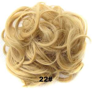 Synthetic Messy Chignon Donut Gary Brown Color 30g/1.05 OZ  Hair Bun Pad Elastic Hair Rope Rubber Band Hair Extensions