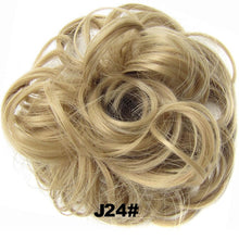 Load image into Gallery viewer, Synthetic Messy Chignon Donut Gary Brown Color 30g/1.05 OZ  Hair Bun Pad Elastic Hair Rope Rubber Band Hair Extensions