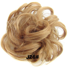 Load image into Gallery viewer, Synthetic Messy Chignon Donut Gary Brown Color 30g/1.05 OZ  Hair Bun Pad Elastic Hair Rope Rubber Band Hair Extensions
