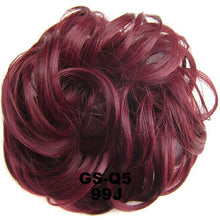 Load image into Gallery viewer, Synthetic Messy Chignon Donut Gary Brown Color 30g/1.05 OZ  Hair Bun Pad Elastic Hair Rope Rubber Band Hair Extensions