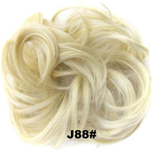 Load image into Gallery viewer, Synthetic Messy Chignon Donut Gary Brown Color 30g/1.05 OZ  Hair Bun Pad Elastic Hair Rope Rubber Band Hair Extensions