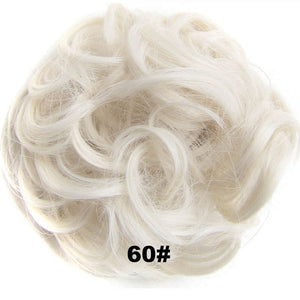 Synthetic Messy Chignon Donut Gary Brown Color 30g/1.05 OZ  Hair Bun Pad Elastic Hair Rope Rubber Band Hair Extensions