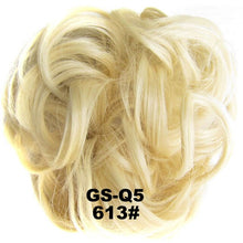 Load image into Gallery viewer, Synthetic Messy Chignon Donut Gary Brown Color 30g/1.05 OZ  Hair Bun Pad Elastic Hair Rope Rubber Band Hair Extensions