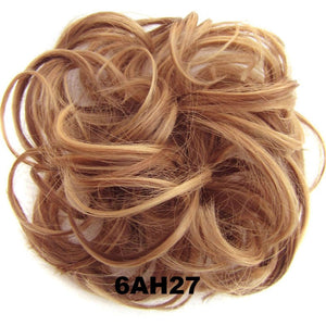 Synthetic Messy Chignon Donut Gary Brown Color 30g/1.05 OZ  Hair Bun Pad Elastic Hair Rope Rubber Band Hair Extensions