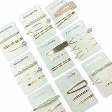 Load image into Gallery viewer, 3 Pcs/set Alloy Acrylic Hair Clip  Geometric Barrette Pearl Hair Pin Leopard Hair Pins Women Hair Jewelry Accessories
