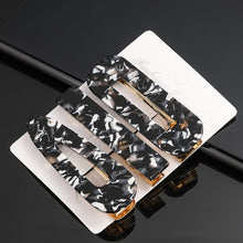 Load image into Gallery viewer, 3 Pcs/set Alloy Acrylic Hair Clip  Geometric Barrette Pearl Hair Pin Leopard Hair Pins Women Hair Jewelry Accessories