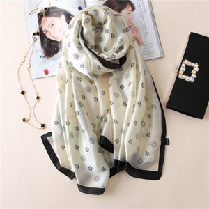 RUNMEIFA 2020 Luxury Brand New Summer Women Silk Scarf Beach Hijab Shawls and Wraps Female Foulard Free Shipping