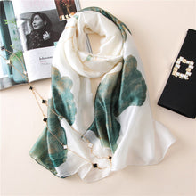 Load image into Gallery viewer, RUNMEIFA 2020 Luxury Brand New Summer Women Silk Scarf Beach Hijab Shawls and Wraps Female Foulard Free Shipping
