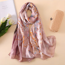Load image into Gallery viewer, Spain Luxury Silk Scarf Women Designer Van Gogh Oil Painting Floral Silk Shawls Pashmina Ladies Wraps Scarves Foulard New Hijab