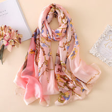 Load image into Gallery viewer, Spain Luxury Silk Scarf Women Designer Van Gogh Oil Painting Floral Silk Shawls Pashmina Ladies Wraps Scarves Foulard New Hijab