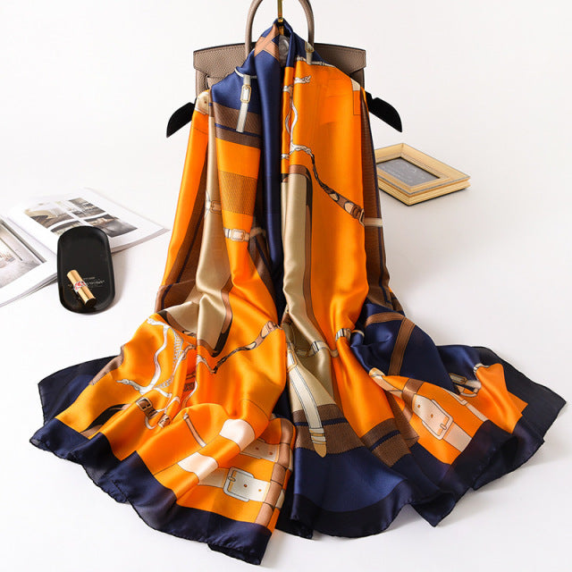 RUNMEIFA 2020 Luxury Brand New Summer Women Silk Scarf Beach Hijab Shawls and Wraps Female Foulard Free Shipping