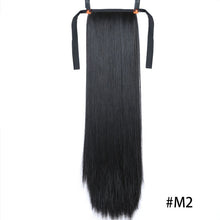 Load image into Gallery viewer, MSTN 30-Inch Synthetic Hair Fiber Heat-Resistant Straight Hair With Ponytail Fake Hair Chip-in Hair Extensions Pony Tail Wigs