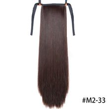 Load image into Gallery viewer, MSTN 30-Inch Synthetic Hair Fiber Heat-Resistant Straight Hair With Ponytail Fake Hair Chip-in Hair Extensions Pony Tail Wigs