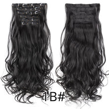 Load image into Gallery viewer, Alileader 6Pcs/Set 22&quot; Hairpiece 140G Straight 16 Clips In False Styling Hair Synthetic Clip In Hair Extensions Heat Resistant