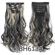 Load image into Gallery viewer, Alileader 6Pcs/Set 22&quot; Hairpiece 140G Straight 16 Clips In False Styling Hair Synthetic Clip In Hair Extensions Heat Resistant