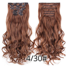 Load image into Gallery viewer, Alileader 6Pcs/Set 22&quot; Hairpiece 140G Straight 16 Clips In False Styling Hair Synthetic Clip In Hair Extensions Heat Resistant