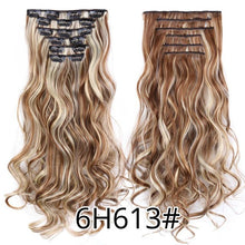 Load image into Gallery viewer, Alileader 6Pcs/Set 22&quot; Hairpiece 140G Straight 16 Clips In False Styling Hair Synthetic Clip In Hair Extensions Heat Resistant