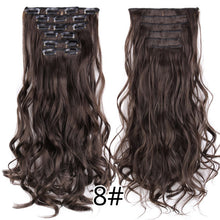 Load image into Gallery viewer, Alileader 6Pcs/Set 22&quot; Hairpiece 140G Straight 16 Clips In False Styling Hair Synthetic Clip In Hair Extensions Heat Resistant