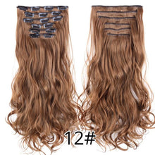 Load image into Gallery viewer, Alileader 6Pcs/Set 22&quot; Hairpiece 140G Straight 16 Clips In False Styling Hair Synthetic Clip In Hair Extensions Heat Resistant