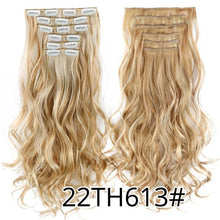 Load image into Gallery viewer, Alileader 6Pcs/Set 22&quot; Hairpiece 140G Straight 16 Clips In False Styling Hair Synthetic Clip In Hair Extensions Heat Resistant