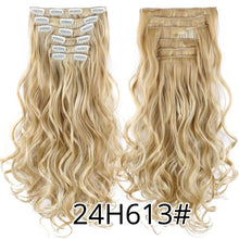 Load image into Gallery viewer, Alileader 6Pcs/Set 22&quot; Hairpiece 140G Straight 16 Clips In False Styling Hair Synthetic Clip In Hair Extensions Heat Resistant