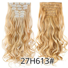 Load image into Gallery viewer, Alileader 6Pcs/Set 22&quot; Hairpiece 140G Straight 16 Clips In False Styling Hair Synthetic Clip In Hair Extensions Heat Resistant