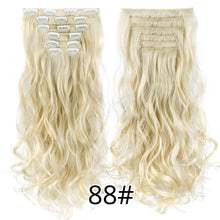 Load image into Gallery viewer, Alileader 6Pcs/Set 22&quot; Hairpiece 140G Straight 16 Clips In False Styling Hair Synthetic Clip In Hair Extensions Heat Resistant