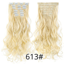 Load image into Gallery viewer, Alileader 6Pcs/Set 22&quot; Hairpiece 140G Straight 16 Clips In False Styling Hair Synthetic Clip In Hair Extensions Heat Resistant