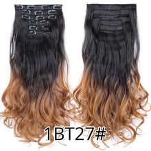 Load image into Gallery viewer, Alileader 6Pcs/Set 22&quot; Hairpiece 140G Straight 16 Clips In False Styling Hair Synthetic Clip In Hair Extensions Heat Resistant