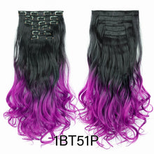 Load image into Gallery viewer, Alileader 6Pcs/Set 22&quot; Hairpiece 140G Straight 16 Clips In False Styling Hair Synthetic Clip In Hair Extensions Heat Resistant