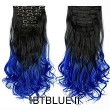 Load image into Gallery viewer, Alileader 6Pcs/Set 22&quot; Hairpiece 140G Straight 16 Clips In False Styling Hair Synthetic Clip In Hair Extensions Heat Resistant