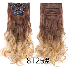 Load image into Gallery viewer, Alileader 6Pcs/Set 22&quot; Hairpiece 140G Straight 16 Clips In False Styling Hair Synthetic Clip In Hair Extensions Heat Resistant