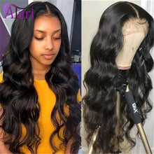 Load image into Gallery viewer, Atari Ginger Brown Body Wave Wig Brazilian Human Hair Wigs Pre Plucked Lace Frontal Wig Transparent Lace for Black Women