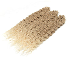Load image into Gallery viewer, FASHION IDOL Soft Water Wave Twist Crochet Hair Synthetic Braid Hair Ombre Blonde Pink 22 Inch Deep Wave Braiding Hair Extension