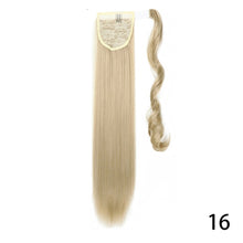Load image into Gallery viewer, AZIR Long Straight Ponytail Hair Synthetic Extensions Heat Resistant Hair 22Inch Wrap Around Pony Hairpiece for Women