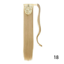 Load image into Gallery viewer, AZIR Long Straight Ponytail Hair Synthetic Extensions Heat Resistant Hair 22Inch Wrap Around Pony Hairpiece for Women