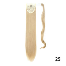 Load image into Gallery viewer, AZIR Long Straight Ponytail Hair Synthetic Extensions Heat Resistant Hair 22Inch Wrap Around Pony Hairpiece for Women