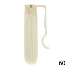 Load image into Gallery viewer, AZIR Long Straight Ponytail Hair Synthetic Extensions Heat Resistant Hair 22Inch Wrap Around Pony Hairpiece for Women