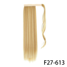 Load image into Gallery viewer, AZIR Long Straight Ponytail Hair Synthetic Extensions Heat Resistant Hair 22Inch Wrap Around Pony Hairpiece for Women