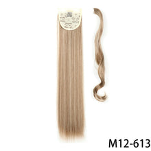 Load image into Gallery viewer, AZIR Long Straight Ponytail Hair Synthetic Extensions Heat Resistant Hair 22Inch Wrap Around Pony Hairpiece for Women