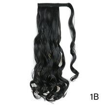 Load image into Gallery viewer, AZIR Long Straight Ponytail Hair Synthetic Extensions Heat Resistant Hair 22Inch Wrap Around Pony Hairpiece for Women