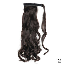 Load image into Gallery viewer, AZIR Long Straight Ponytail Hair Synthetic Extensions Heat Resistant Hair 22Inch Wrap Around Pony Hairpiece for Women