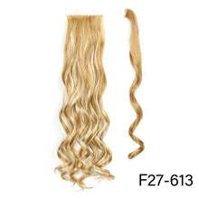 Load image into Gallery viewer, AZIR Long Straight Ponytail Hair Synthetic Extensions Heat Resistant Hair 22Inch Wrap Around Pony Hairpiece for Women