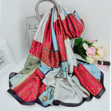 Load image into Gallery viewer, 2021 Women Silk Winter Scarf Luxury Design Print Lady Beach Shawl Scarves Fashion Smooth Foulard Female Hijab